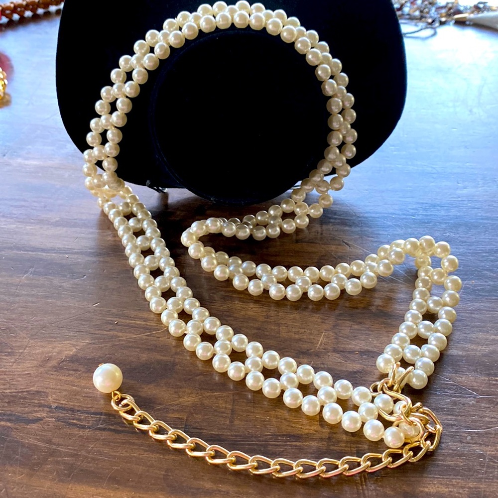 💕Pretty Pearly Necklace/Belt💕